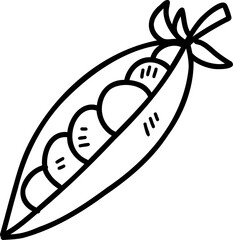 Hand Drawn green peas illustration