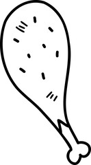 Hand Drawn Fried Chicken Drumsticks illustration