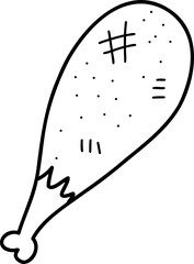 Hand Drawn Fried Chicken Drumsticks illustration