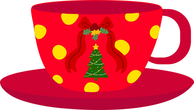 Christmas party toast. Garlands, flags, labels, bubbles, ribbons and stickers. Collection of Merry Christmas decorative icons.