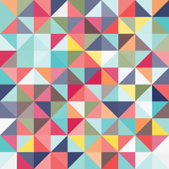 Abstract Bauhaus geometric pattern background, vector circle, triangle and square lines color art design. Colorful Bauhaus pattern background