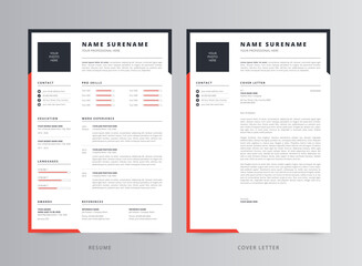 Clean Resume or CV and Cover Letter Template