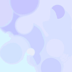 Pastel background with blue blurred bubbles.