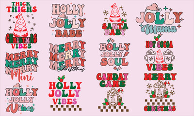 Retro Christmas Sublimation Bundle