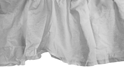 Canvas torn hanging isolated on white