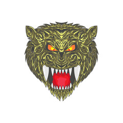 tiger head illustration vector design