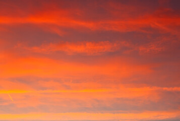 Naklejka na ściany i meble Amazing sunset sky background.