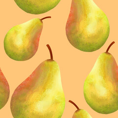 Pear pattern wallpaper background