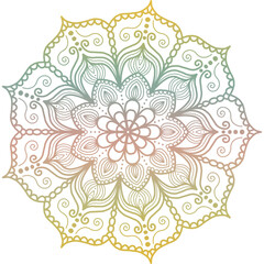 Fototapeta na wymiar Rainbow Mandala Geometry Ornament