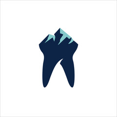 Health Logo design vector template Dental clinic Logotype with mountain sign