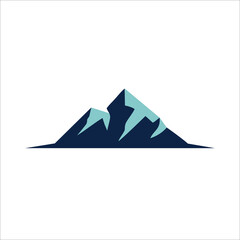 Simple Modern Mountain Logo Design Vector