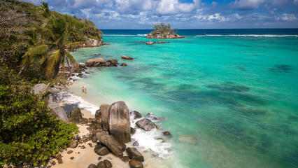 background, beach, beautiful, blue, caribbean, coast, coconut, exotic, idyllic, island, jamaica, landscape, maldive, mexico, nature, ocean, outdoor, palm, paradise, relax, resort, rest, rock, sand, se