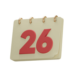 3d illustration calendar office schedule planner