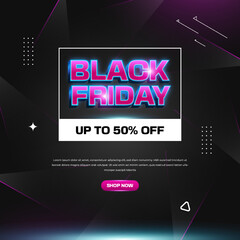 Black friday sale social media template