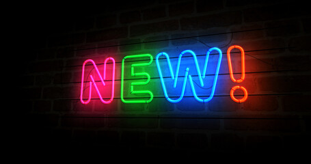 Obraz premium New and innovation neon light 3d illustration