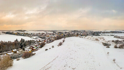 Blick über Königerode im Winter