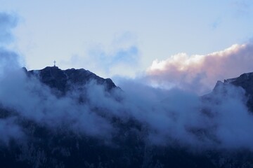 View from Busteni towards Caraiman mountains, Carpathian - Prahova, Romania