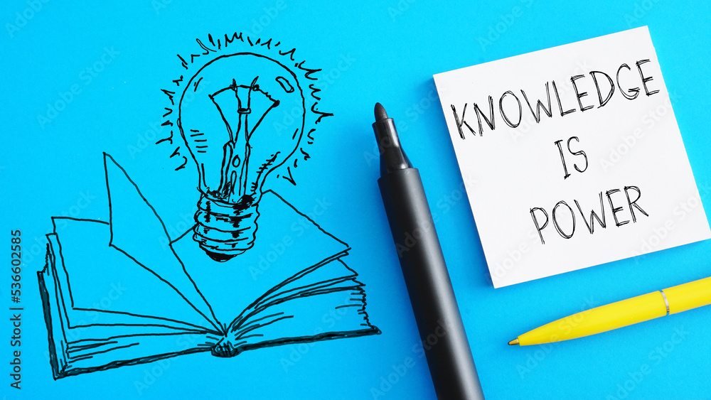 Poster Knowledge is power is shown using the text