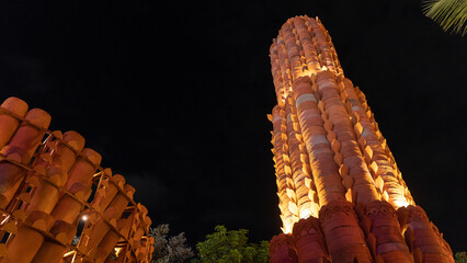 Durga puja pandal in Kolkata, West Bengal, India.