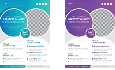 Creative professional Brochure Abstract Cover Annual Report Poster Vector print templates. Modern health care design template for Medical Flyer composition layout with A4 size.