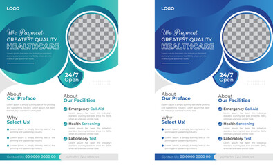 An annual report social media post template layout for modern healthcare cover and poster decoration in A4 size for medical brochure, leaflet, health doctor flyer design presentation vector.
