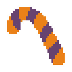 Obraz premium Halloween Candy Cane Pixel Art
