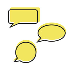 Speech bubble template vector graphics