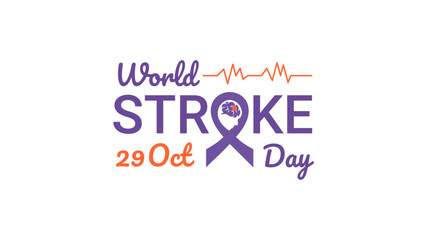 world stroke day poster template design