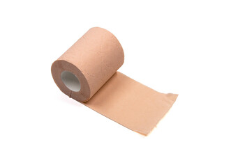 A roll of orange toilet paper.