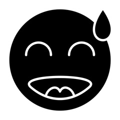 Embarrassed Glyph Icon