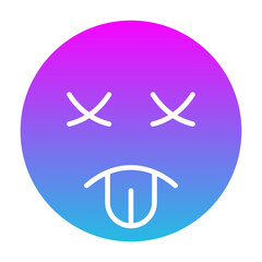 Knocked Out Glyph Gradient Icon