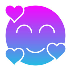 Loved Glyph Gradient Icon