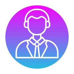 Profile Glyph Gradient Icon