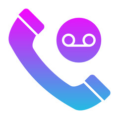 Recorded Call Glyph Gradient Icon
