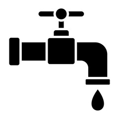 Water Tap Glyph Icon