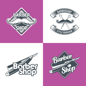 bundle of barbershop flat vector logo
for your brand
simple and elegant design