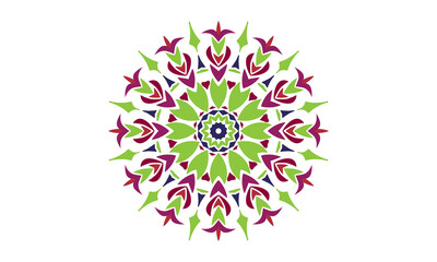 Floral mandala vector, abstract mandala, ornament, round circle mandala, luxury mandala design with green purple vector background  vintage abstract floral pattern