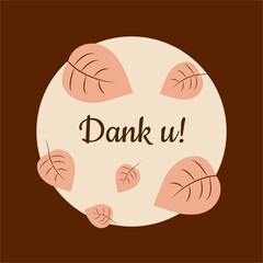 Gift greetings card with minimalistic design and autumn mood