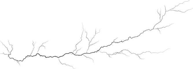 Lightning within the clouds Strokes of cloud to ground lightning strike, Lightning between clouds and ground sketch drawing, contour lines drawn
