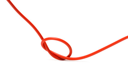 one red usb cable as an isolate