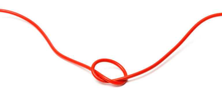 one red usb cable as an isolate