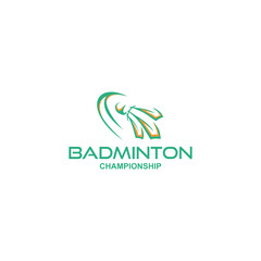badminton flat vector logo
for your brand or tournament 
simple and elegant design