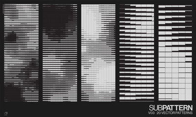 20 Vector data patterns,  Futuristic Patterns for print, fabric, and packaging design. 