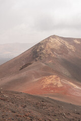 volcanic landscape in Lanzarote, Canary Islands - Montanas de Fuegos