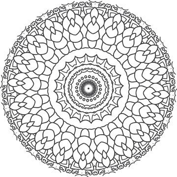 mandala coloring book for adults. oriental vector. ornament round mandala  Perfect for use in any other kind of design.