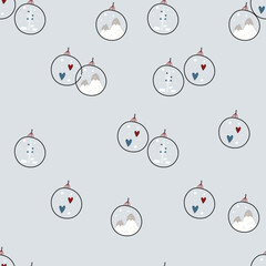 Naklejka premium Chrismas toy seamless pattern. Cute pattern perfect for textile, wallpaper. Kids fabric t shirt design idea