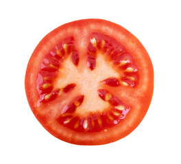 slice of tomato on white. PNG file with transparent background.