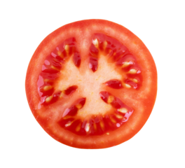 slice of tomato on white. PNG file with transparent background.