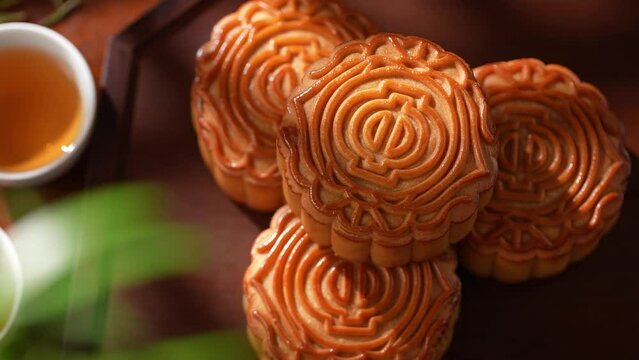 moon cake shot in studio