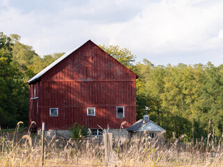 old red barn